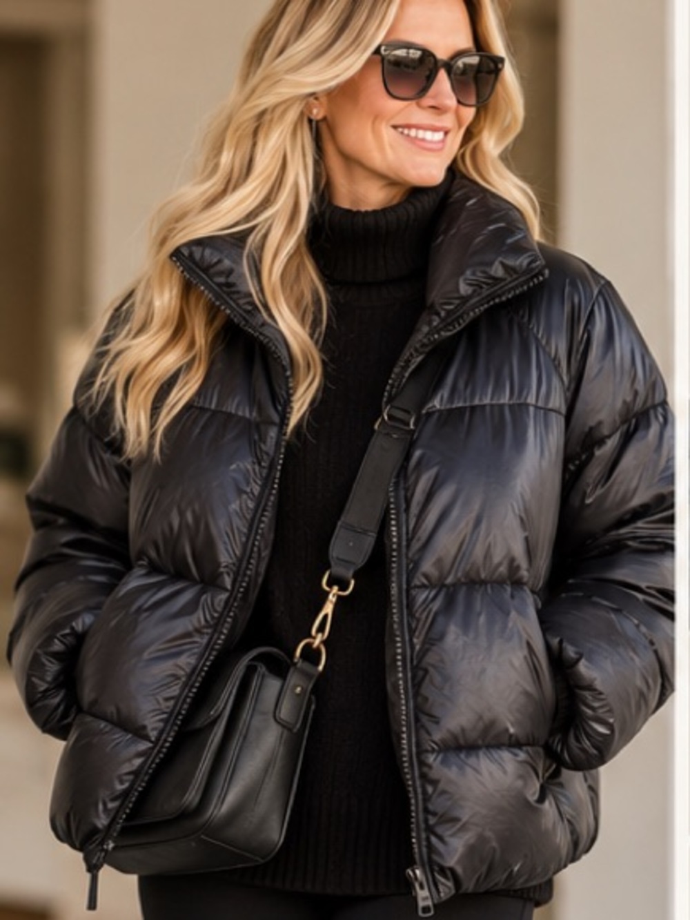 29” ptpOld Navy Puffer Jacket Black Size XL Like New